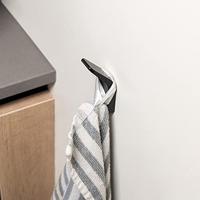 QUVIO Haakje metaal wand - Zwart - thumbnail