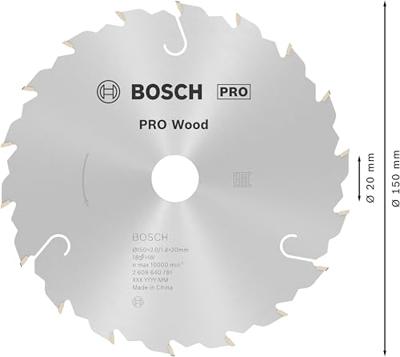 Bosch Accessoires Cirkelzaagblad Standard for Wood Speed 150 x 20 x 2,2 mm, 18 1st - 2608640781 Bosch Accessoires Cirkelzaagblad Standard for Wood Speed 150 x 20 x 2,2 mm, 18 1st - 2608640781