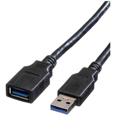 ROLINE USB 3.2 Gen 1 Kabel, type A-A, M/F, zwart, 1,8 m ROLINE USB 3.2 Gen 1 Kabel, type A-A, M/F, zwart, 1,8 m