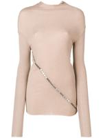 Rick Owens Lilies embellished turtleneck sweater - NEUTRALS - thumbnail