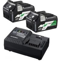 HiKOKI boosterpack Multi-Volt - UC18YSL3WEZ - 36/18V - 2.5/5.0 Ah accu's [2x] en lader - thumbnail
