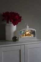 Konstsmide 4290-200 LED-lantaarn Kerstman met dieren Warmwit LED Wit Watergevuld, Timer - thumbnail