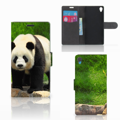 Sony Xperia Z3 | Telefoonhoesje | Met pasjeshouder | Panda Sony Xperia Z3 | Telefoonhoesje | Met pasjeshouder | Panda