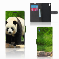 Sony Xperia Z3 | Telefoonhoesje | Met pasjeshouder | Panda - thumbnail