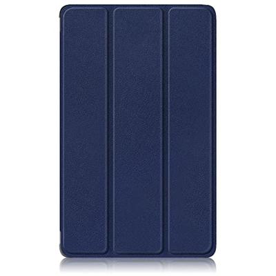 Lunso - Lenovo Tab M8 Gen 4 (8 inch) - Tri-Fold Bookcase hoes - Donkerblauw Lunso - Lenovo Tab M8 Gen 4 (8 inch) - Tri-Fold Bookcase hoes - Donkerblauw
