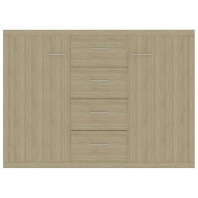 Dressoir 88x30x65 cm bewerkt hout sonoma eikenkleurig