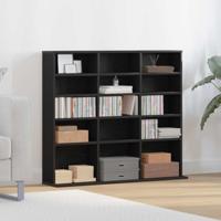 CD-kast 100,5x23x89,5 cm bewerkt hout zwart eikenkleurig - thumbnail