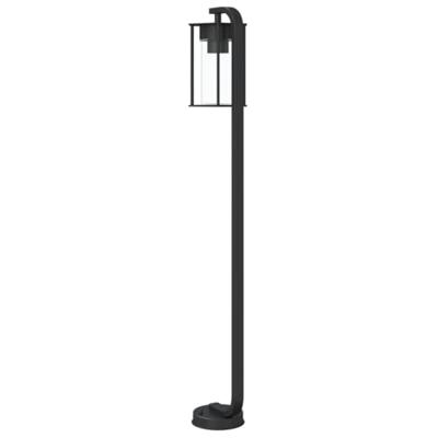 VidaXL Vloerlamp voor buiten 100 cm roestvrij staal zwart VidaXL Vloerlamp voor buiten 100 cm roestvrij staal zwart