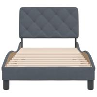 Bedframe zonder matras 90x190 cm fluweel donkergrijs - thumbnail