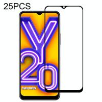 Voor Vivo Y20 25 PC's full glue full screen tempered glass film - thumbnail