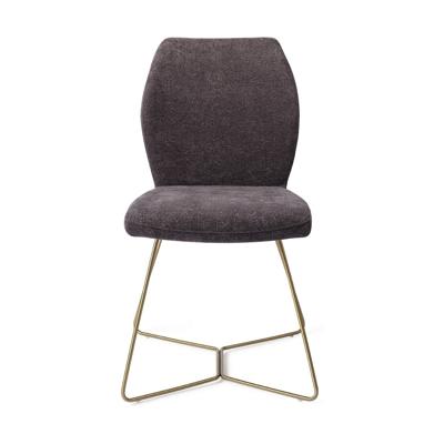 Jesper Home Eetkamerstoel 'Ikata' Beehive Gold, kleur Almost Black