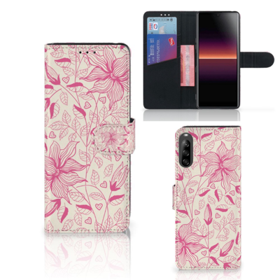 Sony Xperia L4 Hoesje Pink Flowers Sony Xperia L4 Hoesje Pink Flowers