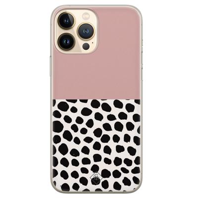 iPhone 13 Pro Max siliconen hoesje - Pink dots iPhone 13 Pro Max siliconen hoesje - Pink dots