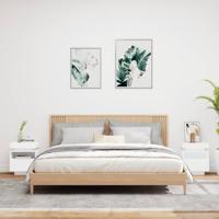 Nachtkastjes met LED-verlichting 2 st 40x39x48,5 cm wit - thumbnail