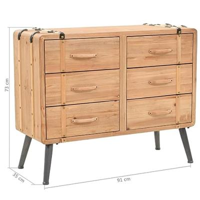 VidaXL Ladekast 91x35x73 cm massief vurenhout