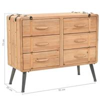 VidaXL Ladekast 91x35x73 cm massief vurenhout - thumbnail