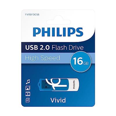 Philips VIVID USB-stick 16 GB Blauw FM16FD05B/00 USB-A 2.0