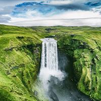 Fotobehang - Waterval, premium print, inclusief behanglijm - thumbnail
