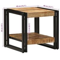 Salontafel Bruin 40 x 40 x 38 cm Massief Mango Hout - thumbnail