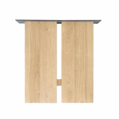Set H-poten massief eiken 65 x 4 cm en hoogte 74 cm (30 x 4 cm) - 2 stuks