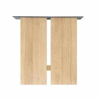 Set H-poten massief eiken 65 x 4 cm en hoogte 74 cm (30 x 4 cm) - 2 stuks - thumbnail