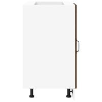 Keuken onderkast Kalmar bewerkt hout bruin eikenkleur - thumbnail