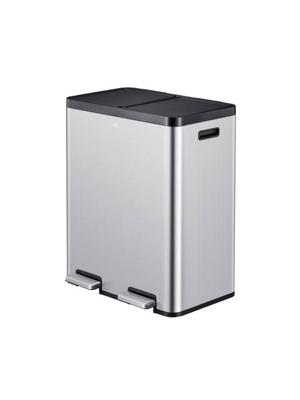 Pedaalemmer eko essential recycler 2x30liter rvs