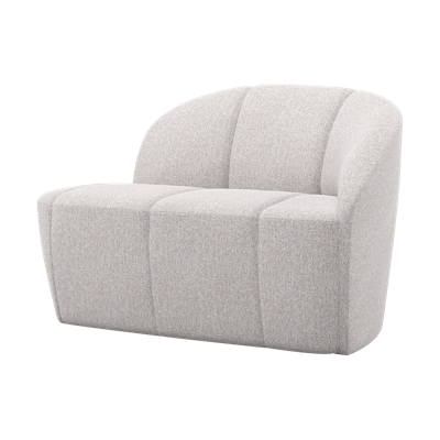 Woood Mojo 2-zits bankje arm rechts bouclé Ecru Melange