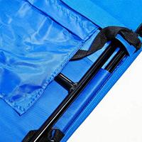 Strandmat met Rugleuning en Kussen 158cm x 56cm blauw - thumbnail