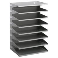 Durable Sorteerstation | 8 vakken | H540xB360xD250mm | staalplaat lichtgrijs, RAL 7035 | 1 stuk - 336110 336110 - thumbnail