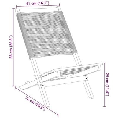 Tuinstoelen 2 st massief acaciahout en polypropeen zwart - thumbnail