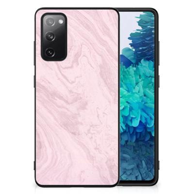 Samsung Galaxy S20 FE Marmeren Print Telefoonhoesje Marble Pink - Origineel Cadeau Vriendin