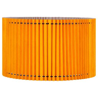 Papieren Gevouwen Lampenkap - Cilindrisch - Oranje - ø40 x 20 cm - E27 fitting - Voor Staande Lamp - Ontworpen voor woonkamer en eetkamer