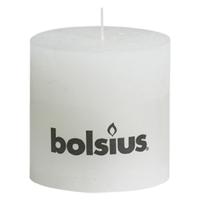 Bolsius rustiek kaars 10x10cm wit - thumbnail