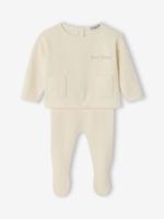 Babyset tricot baby unisex ENVIE DE FRAISE personaliseerbaar ecru - thumbnail