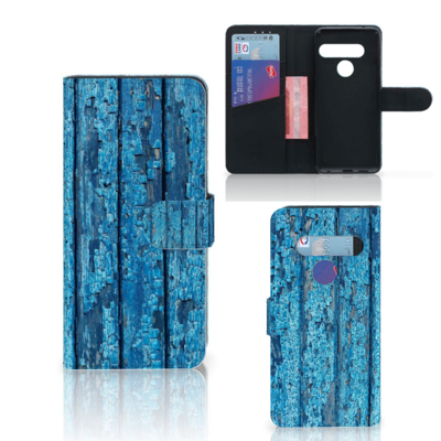 LG G8s Thinq Book Style Case Wood Blue LG G8s Thinq Book Style Case Wood Blue