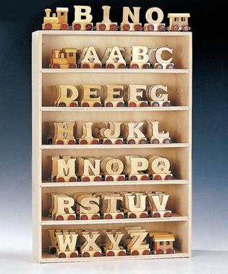 Bongers Speelgoed Houten letter g met wieltjes 6 cm hoog