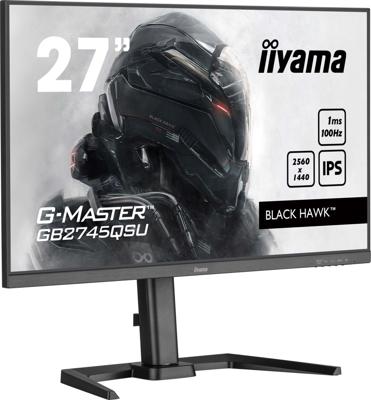 Iiyama G-Master Black Hawk GB2745QSU-B2 Gaming monitor Energielabel E (A - G) 68.6 cm (27 inch) 2560 x 1440 Pixel 16:9 1 ms HDMI, DisplayPort, Hoofdtelefoon