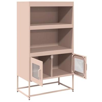 Hoge kast 68x39x123 cm staal roze