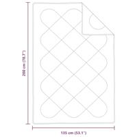 VidaXL Zomer dekbed met kussen 2 pcs wit microvezel - thumbnail