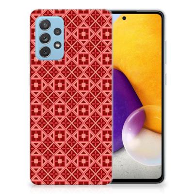 Samsung Galaxy A72 | TPU bumper | Batik Rood Samsung Galaxy A72 | TPU bumper | Batik Rood