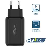 Ansmann Home Charger HC365PD USB-oplader 65 W 1x USB-A, 2x USB-C USB PD Zwart Binnen - thumbnail