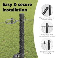 VidaXL Afrasteringspaal grijs 25 x 1,2 m (25 mm gaas) staal - thumbnail