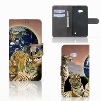 Microsoft Lumia 640 Telefoonhoesje met Pasjes Roofdieren - thumbnail