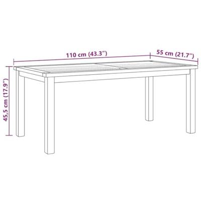 Salontafel Bruin 110 x 55 x 45 cm Massief teakhout