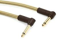 Fender Deluxe Cables instrumentkabel 90 cm geel tweed - thumbnail