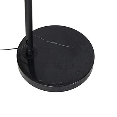 QAZQA Moderne booglamp zwart met wit verstelbaar - XXL