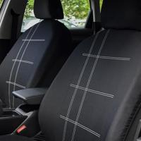 Set van 2 autostoelhoezen voorin - XLCOVER - Airbag compatibel - Zwart - Hoezen voor stoelen en hoofdsteunen - thumbnail