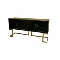 Dressoir DKD Home Decor Zwart Metaal Populier (180 x 50 x 90 cm) - thumbnail
