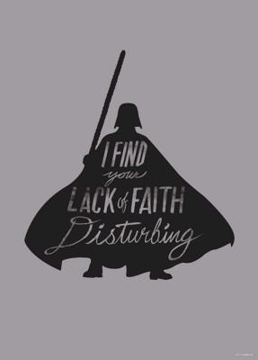 Kunstdruk Star Wars - Silhouette Quotes Vader 50x70cm